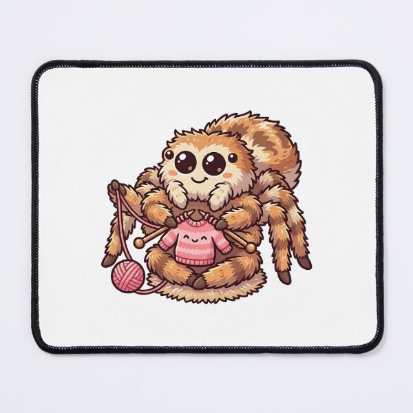 Item preview, Kawaii Fluffy Jumping Spider Knitting Pink Sweater designed and sold by Kvarny.
