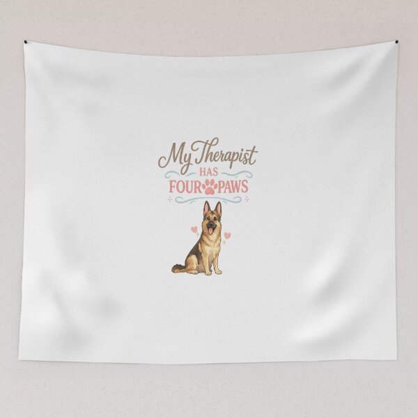 Item preview, My Therapist Has Four Paws German Shepherd T-Shirt designed and sold by edman765.