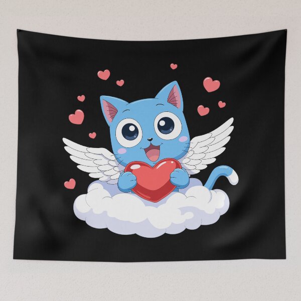 Item preview, Happy cupid cat spreading love designed and sold by ProjetF.