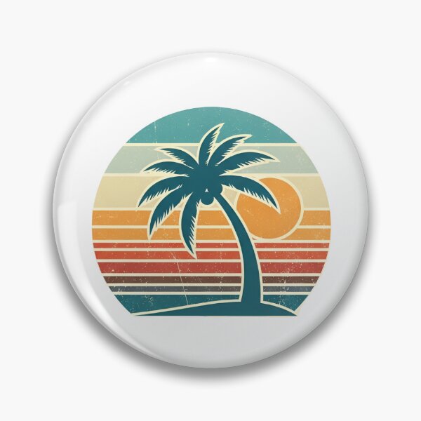 Item preview, A serene beach landscape at dusk with calm waters and a lone palm tree designed and sold by VerizalShop.