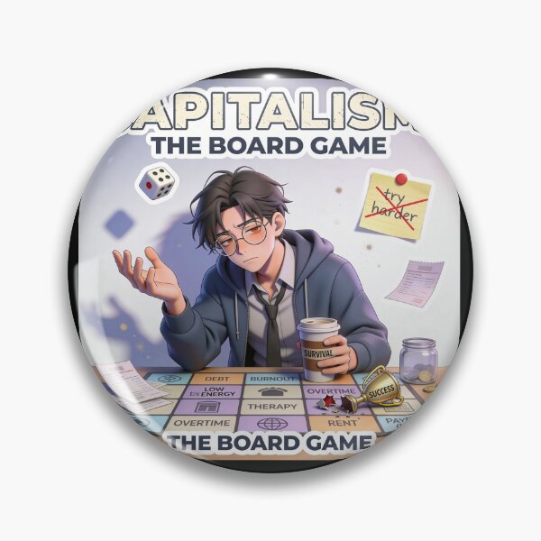 Item preview, Capitalism: The Board Game – Debt, Burnout, and Therapy designed and sold by Panda LuL Art.