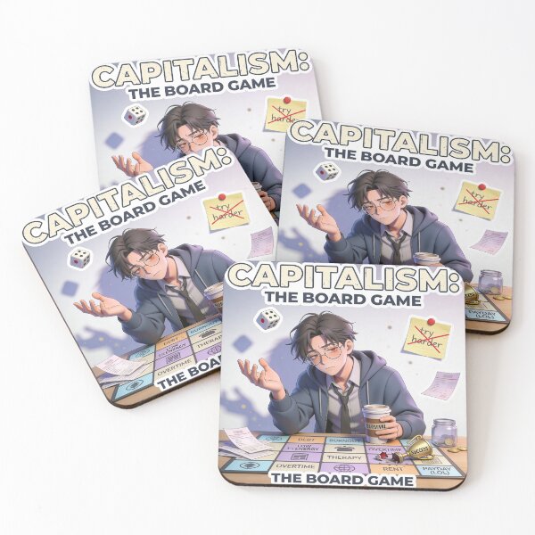 Item preview, Capitalism: The Board Game – Debt, Burnout, and Therapy designed and sold by Panda LuL Art.