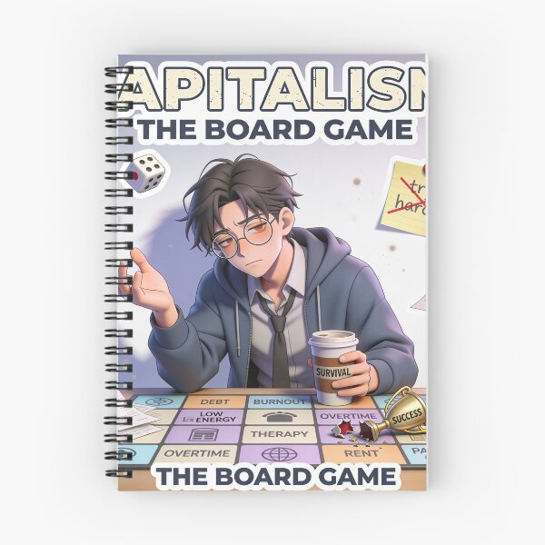 Item preview, Capitalism: The Board Game – Debt, Burnout, and Therapy designed and sold by Panda LuL Art.