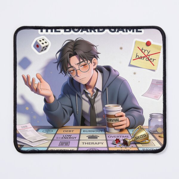 Item preview, Capitalism: The Board Game – Debt, Burnout, and Therapy designed and sold by Panda LuL Art.
