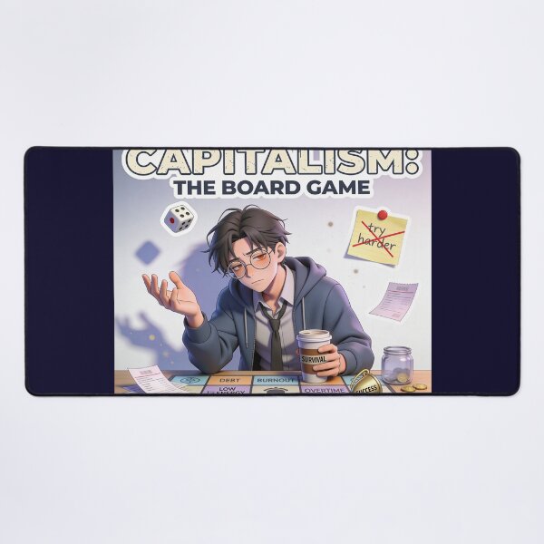 Item preview, Capitalism: The Board Game – Debt, Burnout, and Therapy designed and sold by Panda LuL Art.
