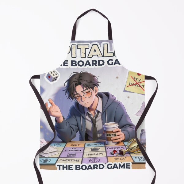 Item preview, Capitalism: The Board Game – Debt, Burnout, and Therapy designed and sold by Panda LuL Art.