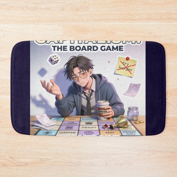Item preview, Capitalism: The Board Game – Debt, Burnout, and Therapy designed and sold by Panda LuL Art.