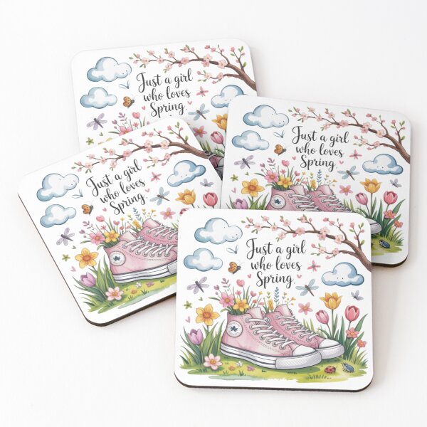 Item preview, Just a Girl Who Loves Spring T-Shirt – Cottagecore Floral Sneaker Design for Nature Lovers & Spring Gift Buyers designed and sold by GemBob Creations.
