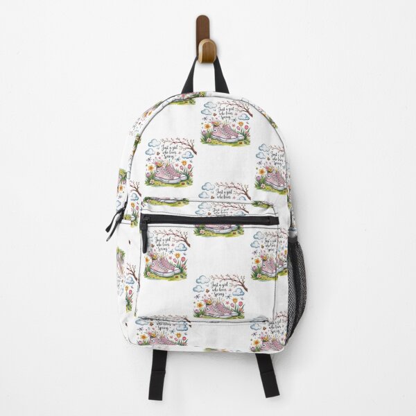 Item preview, Just a Girl Who Loves Spring T-Shirt – Cottagecore Floral Sneaker Design for Nature Lovers & Spring Gift Buyers designed and sold by GemBob Creations.