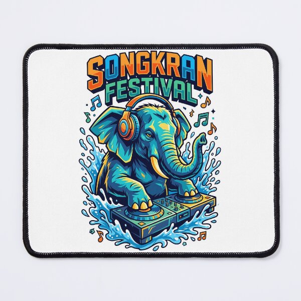 Item preview, DJ Elephant Mixing Music Water Splash Songkran Festival Design designed and sold by Tong4130.