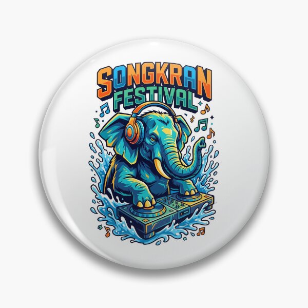 Item preview, DJ Elephant Mixing Music Water Splash Songkran Festival Design designed and sold by Tong4130.