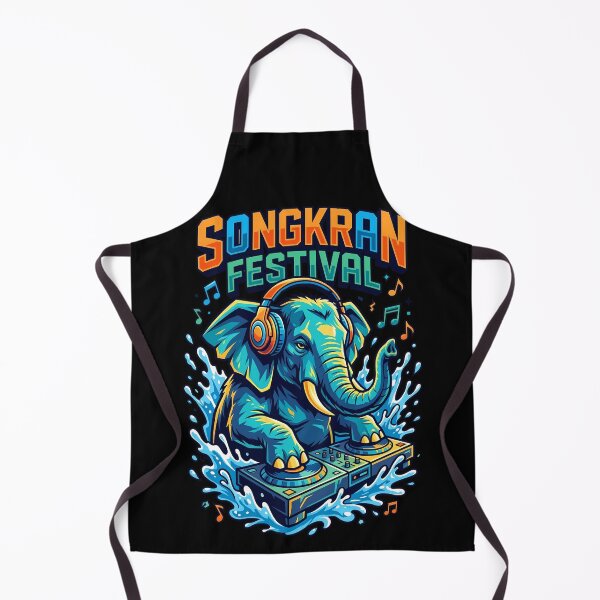 Item preview, DJ Elephant Mixing Music Water Splash Songkran Festival Design designed and sold by Tong4130.