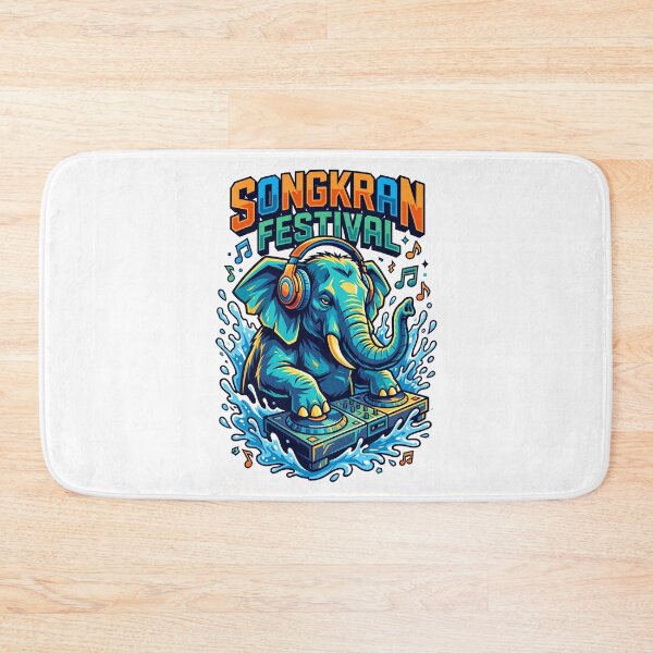 Item preview, DJ Elephant Mixing Music Water Splash Songkran Festival Design designed and sold by Tong4130.