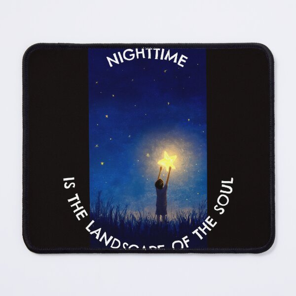 Item preview, Night Time Is the Landscape of the Soul Shirt – Poetic Night Aesthetic Graphic Tee designed and sold by Gerontar.
