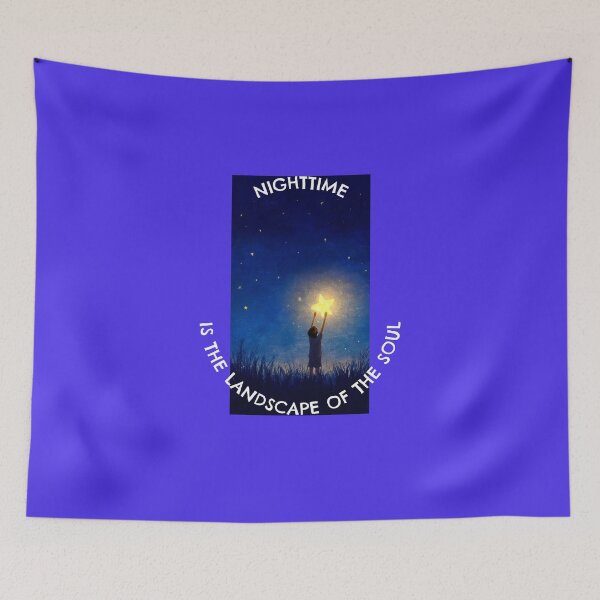 Item preview, Night Time Is the Landscape of the Soul Shirt – Poetic Night Aesthetic Graphic Tee designed and sold by Gerontar.