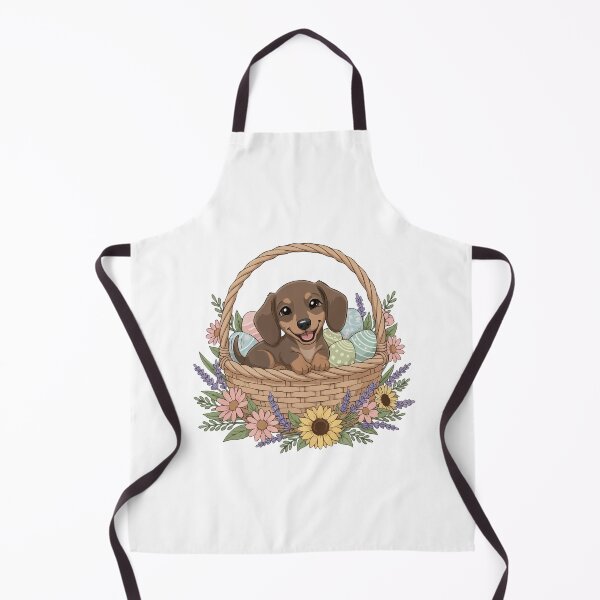 Item preview, Cute Easter Dachshund Puppy in Basket – Spring Dog Lover Gift designed and sold by The Real Life Symphony.