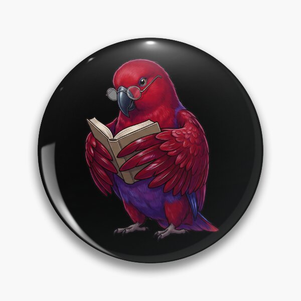 Item preview, Funny Red Eclectus Parrots Reading Book Bird Lover designed and sold by TerryConnells.