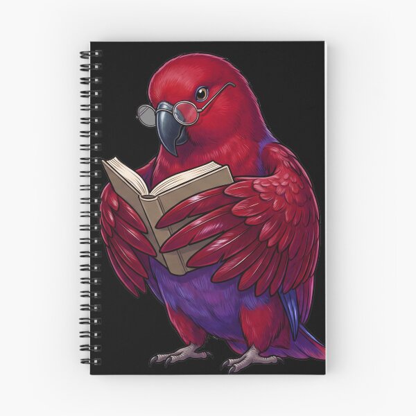 Item preview, Funny Red Eclectus Parrots Reading Book Bird Lover designed and sold by TerryConnells.
