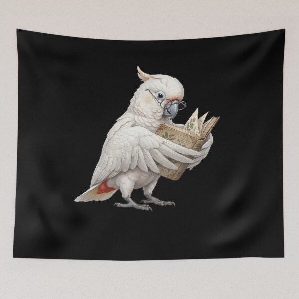 Item preview, Funny Red-vented Cockatoo Parrots Reading Book Bird Lover designed and sold by TerryConnells.