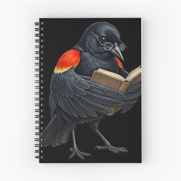 Item preview, Funny Red-winged Blackbird Reading Book Bird Lover Birding designed and sold by TerryConnells.