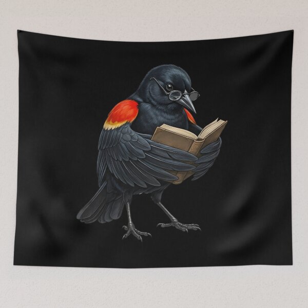 Item preview, Funny Red-winged Blackbird Reading Book Bird Lover Birding designed and sold by TerryConnells.