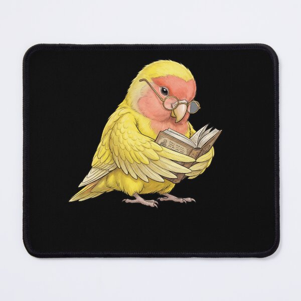 Item preview, Funny Rosy Faced Yellow Lovebird Parrots Reading Book Bird Lover designed and sold by TerryConnells.