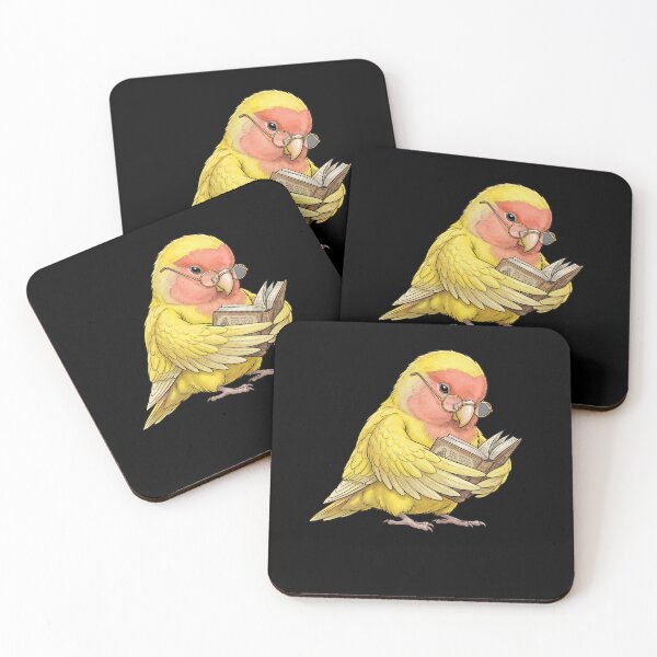 Item preview, Funny Rosy Faced Yellow Lovebird Parrots Reading Book Bird Lover designed and sold by TerryConnells.
