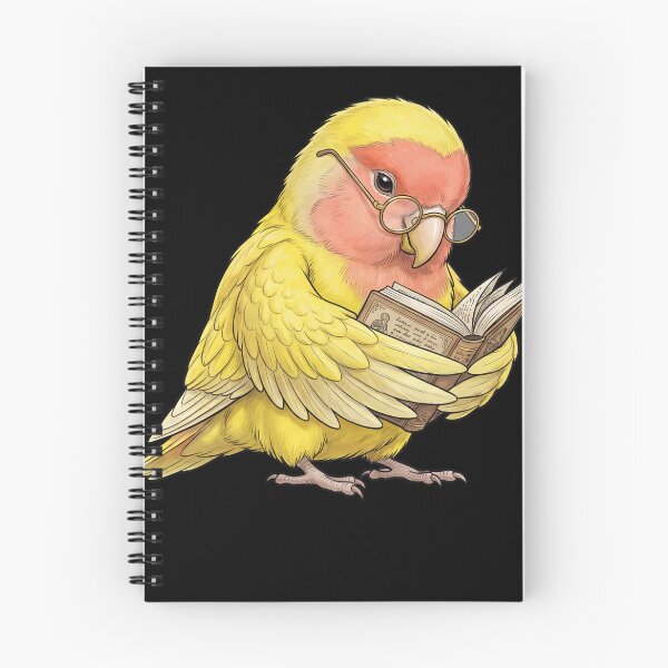 Item preview, Funny Rosy Faced Yellow Lovebird Parrots Reading Book Bird Lover designed and sold by TerryConnells.