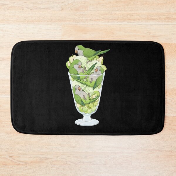 Item preview, Funny Green Monk Parrots Quaker in Ice Cream Dessert designed and sold by DoodleTortle.