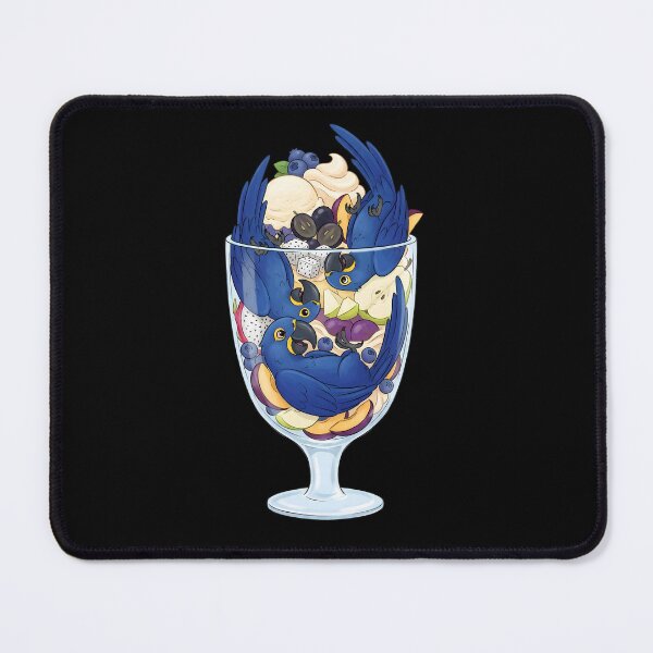 Item preview, Funny Hyacinth Macaw Parrots in Ice Cream Dessert designed and sold by DoodleTortle.