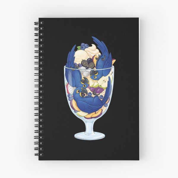 Item preview, Funny Hyacinth Macaw Parrots in Ice Cream Dessert designed and sold by DoodleTortle.