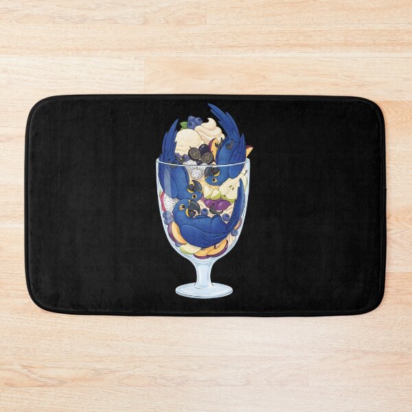Item preview, Funny Hyacinth Macaw Parrots in Ice Cream Dessert designed and sold by DoodleTortle.