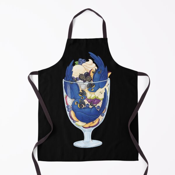 Item preview, Funny Hyacinth Macaw Parrots in Ice Cream Dessert designed and sold by DoodleTortle.