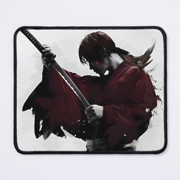 Item preview, Crimson Shadow Samurai – Minimalist Japanese Warrior Ink Art designed and sold by Dyan4.