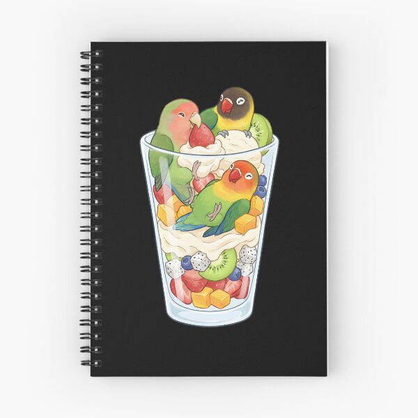 Item preview, Funny Lovebird Parrots in Ice Cream Dessert designed and sold by DoodleTortle.