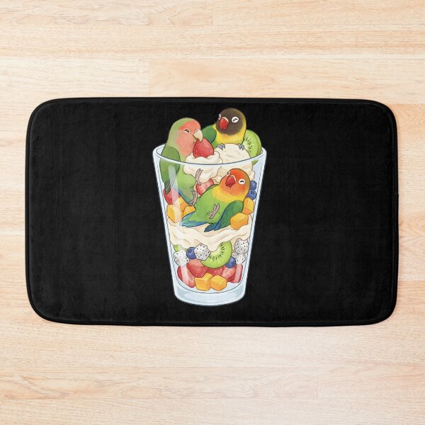 Item preview, Funny Lovebird Parrots in Ice Cream Dessert designed and sold by DoodleTortle.