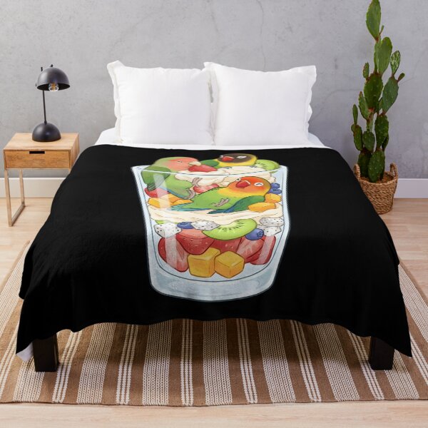 Item preview, Funny Lovebird Parrots in Ice Cream Dessert designed and sold by DoodleTortle.