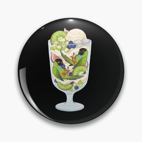 Item preview, Funny Nanday Conure Parrots in Ice Cream Dessert designed and sold by DoodleTortle.