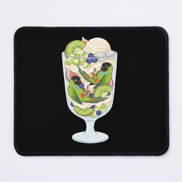 Item preview, Funny Nanday Conure Parrots in Ice Cream Dessert designed and sold by DoodleTortle.
