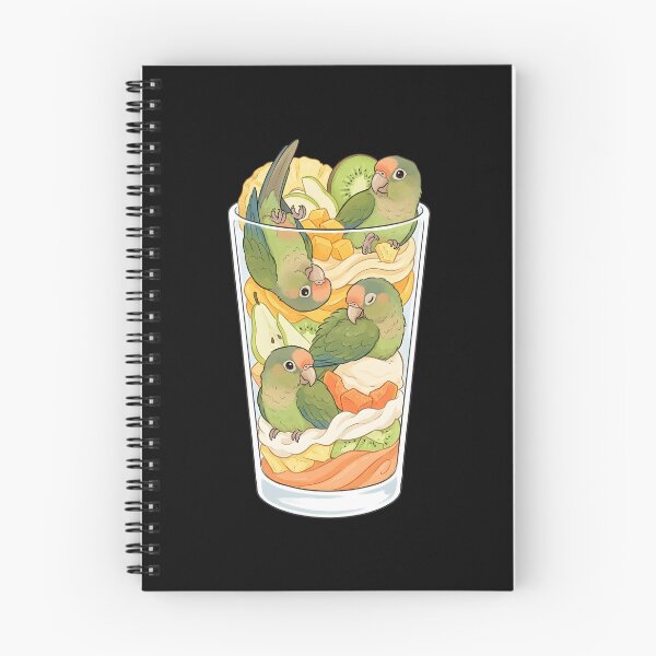 Item preview, Funny Peach Fronted Conure Parrots in Ice Cream Dessert designed and sold by DoodleTortle.