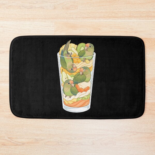 Item preview, Funny Peach Fronted Conure Parrots in Ice Cream Dessert designed and sold by DoodleTortle.