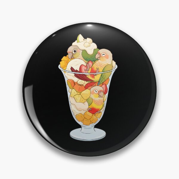 Item preview, Funny Pineapple Green Cheeked Conure Parrots in Ice Cream Dessert designed and sold by DoodleTortle.