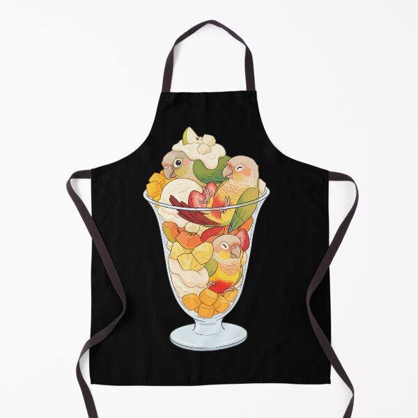 Item preview, Funny Pineapple Green Cheeked Conure Parrots in Ice Cream Dessert designed and sold by DoodleTortle.