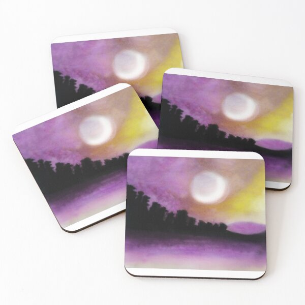 Item preview, Hill with Moon Landscape designed and sold by ruler-of-nature.