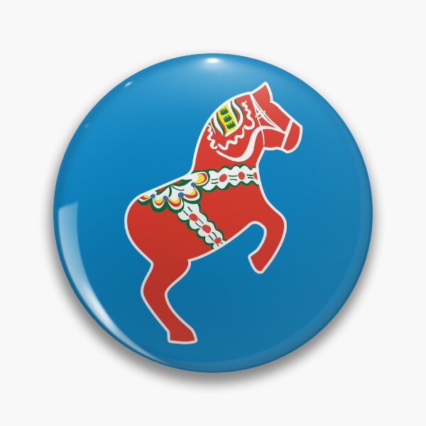 Item preview, Hoppande röd Dalahäst - Rearing Red Dala Horse designed and sold by knappidesign.