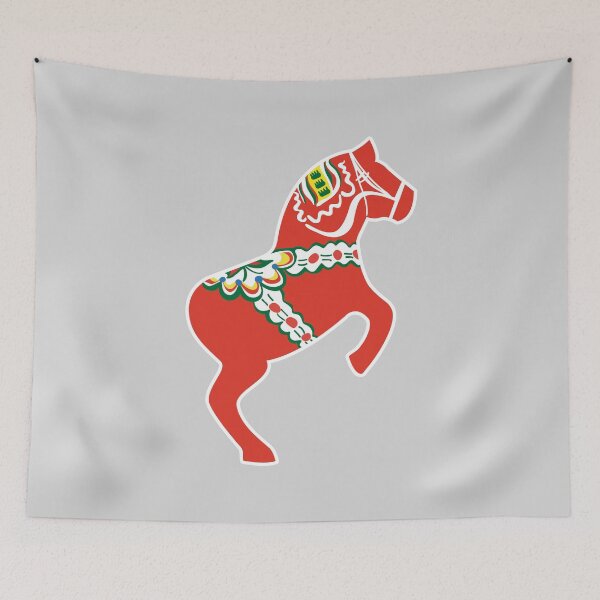 Item preview, Hoppande röd Dalahäst - Rearing Red Dala Horse designed and sold by knappidesign.