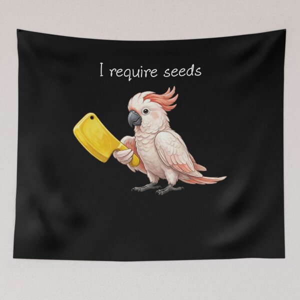 Item preview, Funny Salmon-crested Cockatoo Parrot Require Seeds Bird Lover designed and sold by TerryConnells.