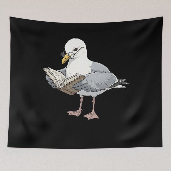Item preview, Funny Seagull Reading Book Bird Lover Birding designed and sold by TerryConnells.