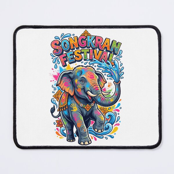 Item preview, Elephant Powder Face Traditional Thai Water Songkran Festival Art designed and sold by Tong4130.
