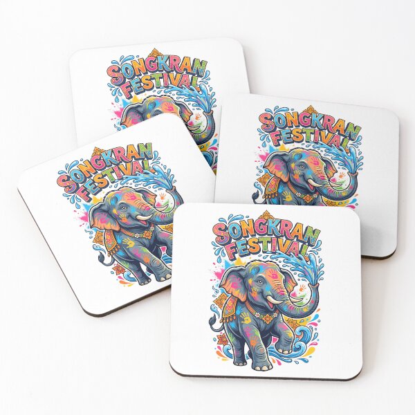 Item preview, Elephant Powder Face Traditional Thai Water Songkran Festival Art designed and sold by Tong4130.